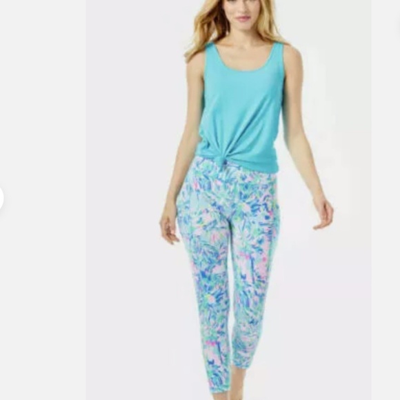 NEW LILLY PULITZER UPF +50 LUXLETIC WEEKENDER HIGH RISE LEGGINGS XXS - Picture 1 of 6